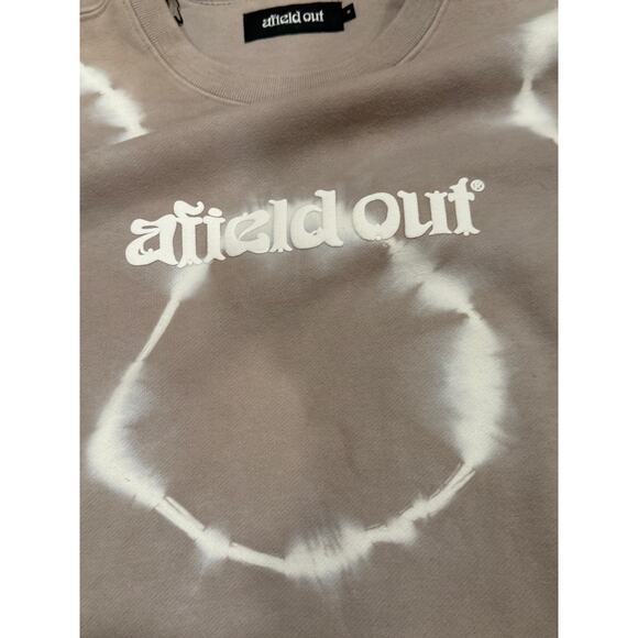 Afield out Spotted Dyed Sand Brown White Crewneck Size Medium NWOT - Picture 5 of 7